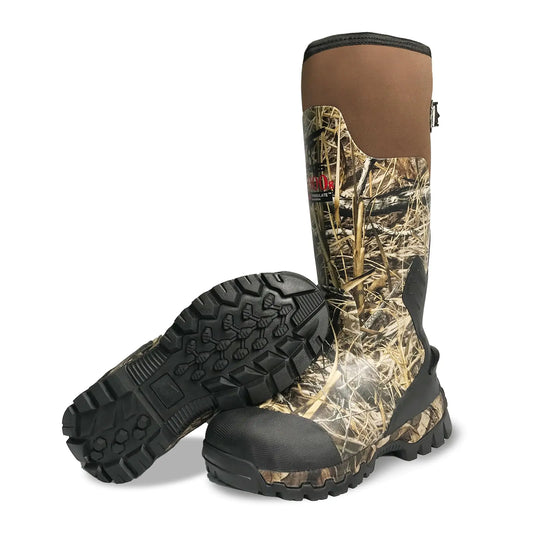 8 Fans Rubber Hunting Boots with 1000G Thinsulate InsulationNext Camo Waterproof Rubber Mud Muck Boots with 5mm Neoprene for Men Size10