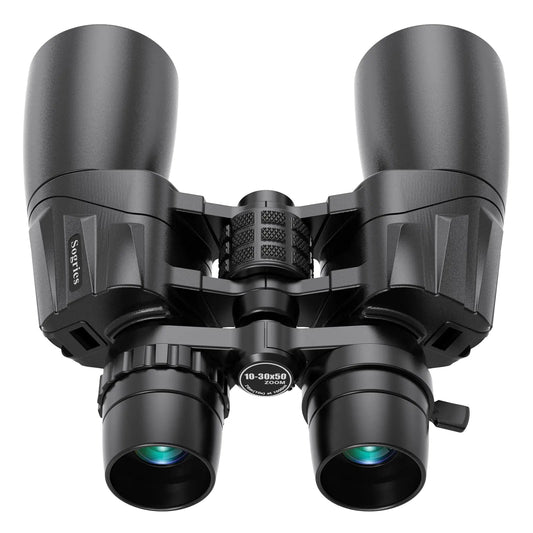 10-30x50 Zoom Binoculars for Adults High Powered Military Binoculars for Bird Watching Traveling Hunting Concerts with Large ViewBAK4FMC LensClear Low Light Vision at Night…