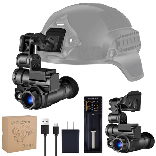 Sfeoot Night Vision Goggles Tactical Night Vision Monocular Head Mounted Infrared NVG Gift for Men Him 1080P HD with 6X Digital Zoom for 100% Darkness Hunting Outdoor Surveillance Camping