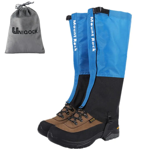 UNIQOCK Leg Gaiters for Hiking Boots 900D Waterproof Hunting Hiking Gaiters Adjustable Snow Boot Gaiters for Climbing Dirt-Proof Ripstop Shoe Gaiters for Men Women Durable Snake Gaiters