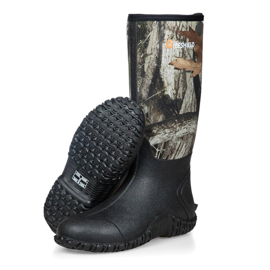 GIEESHIELD Waterproof Insulated Hunting Boots Durable Camo style for Men and Women - 6mm Neoprene Versatility for Hunting Fishing and All-Terrain Outdoor Activities