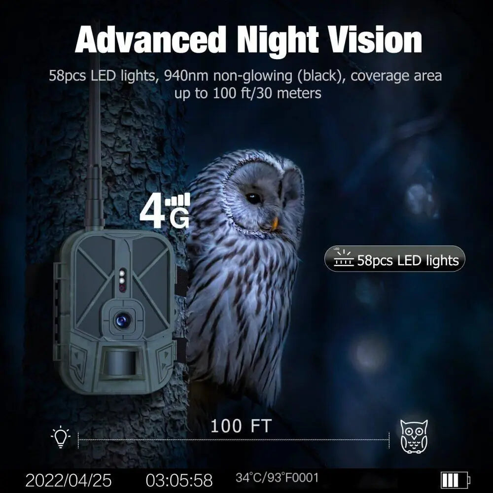 4G HD Night Vision Waterproof Hunting Camera HC940PROLI
