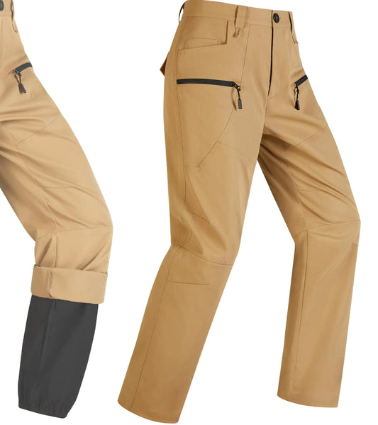 NEW VIEW Upland Hunting Pants for Men Pheasant Hunting Pants with7 Pockets Water-Resistant Bird Hunting Pants- S Khaki