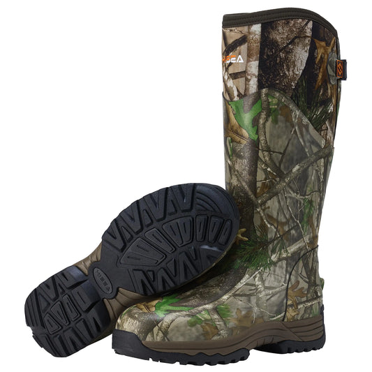 HISEA Rubber Rain Boots for Men Waterproof Insulated Neoprene Hunting Boots Durable Anti-Slip Outdoor Work Boots for Hunting Gardening Farming Fishing Mud Working Size 13 Camo Acu