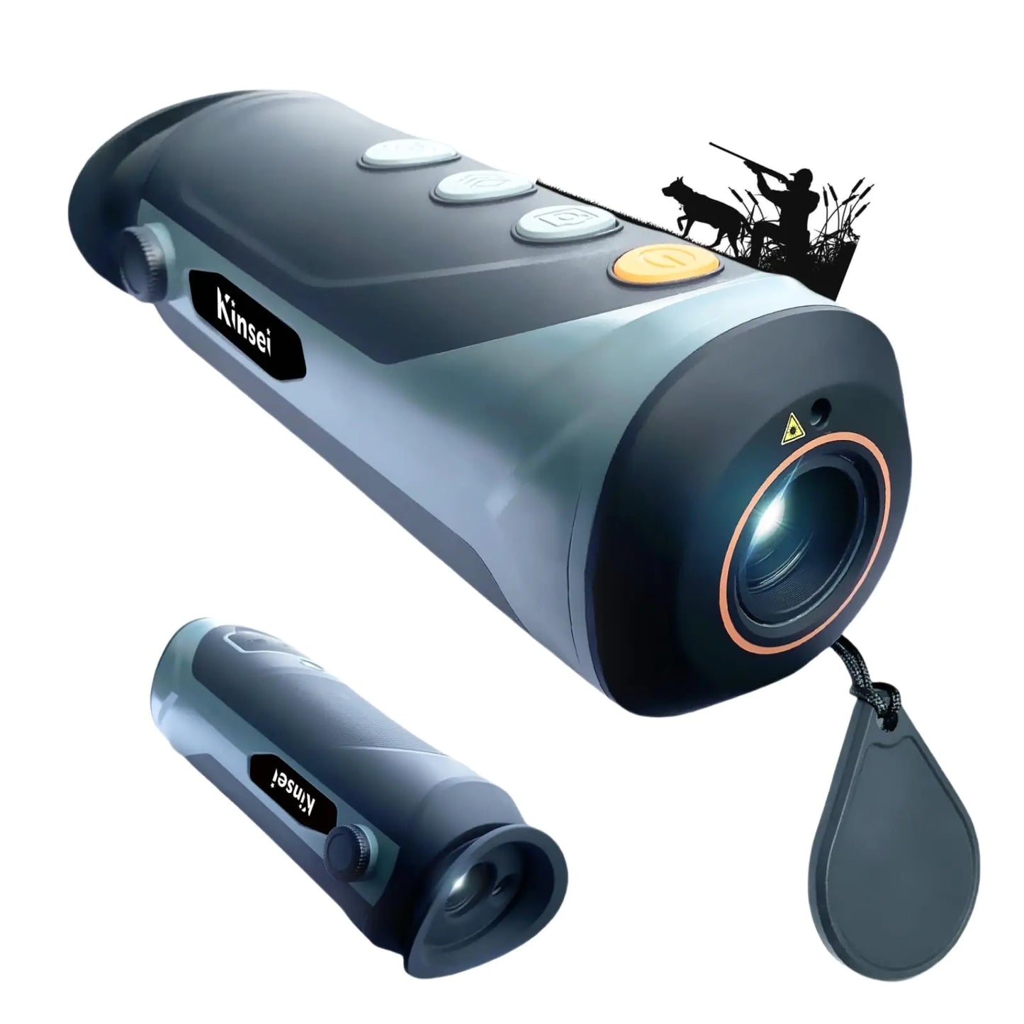 KINSEI Thermal Imaging Monocular Thermal Monocular Night Vision Telescope 10mm Focal Lens 256x192(50HZ) Effective Pixels Heat Vision Goggles Optic Spotting Scope Camera for Night Hunting-Grey