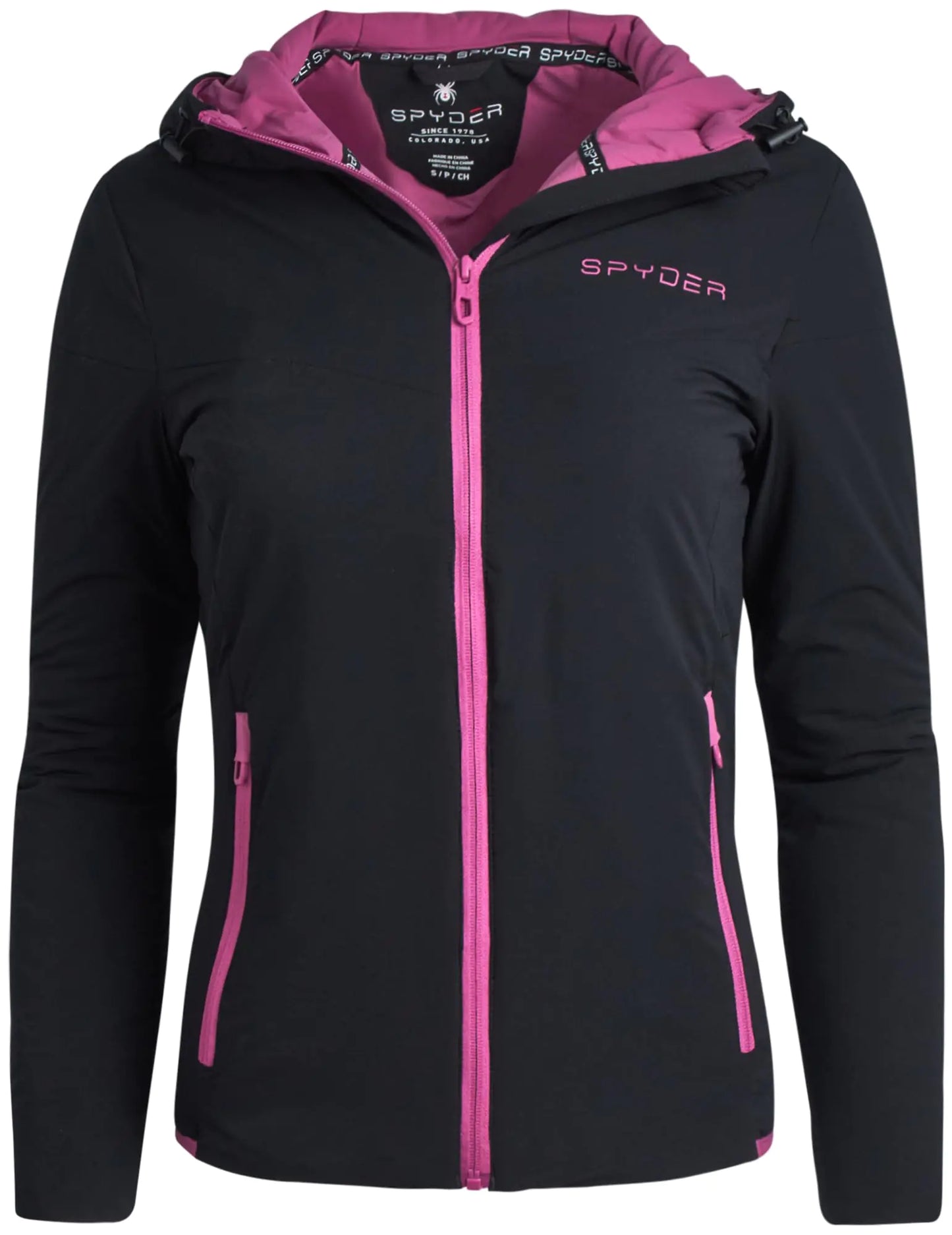 Spyder Womens Jacket - Cozy Full Zip Up Hoodie Jackets for Women - Spyderlite Womens Casual Outdoor Winter Jackets (S-XL) Size Large Black